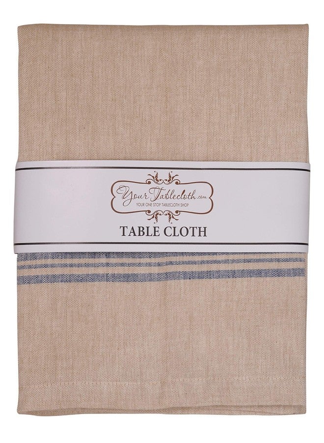 Yourtablecloth 100% Cotton Fabric Tablecloth - Nautical Design Table Cloth -Hemmed Edges, Quality & Durable - Blue Stripes, 60 x 104 Rectangle/Oblong - Image 5