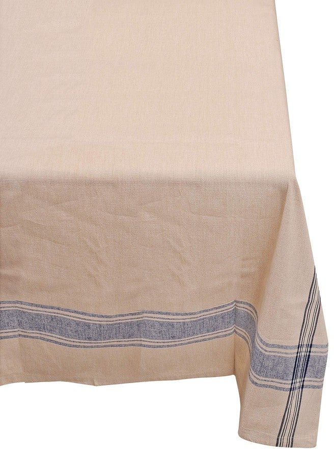 Yourtablecloth 100% Cotton Fabric Tablecloth - Nautical Design Table Cloth -Hemmed Edges, Quality & Durable - Blue Stripes, 60 x 104 Rectangle/Oblong - Image 1
