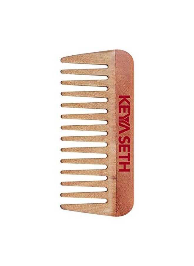 Keya Seth Aromatherapy Neem Wooden Comb Wide Tooth for Hair Growth for Men & Women All Purpose Small Size.  - Image 1