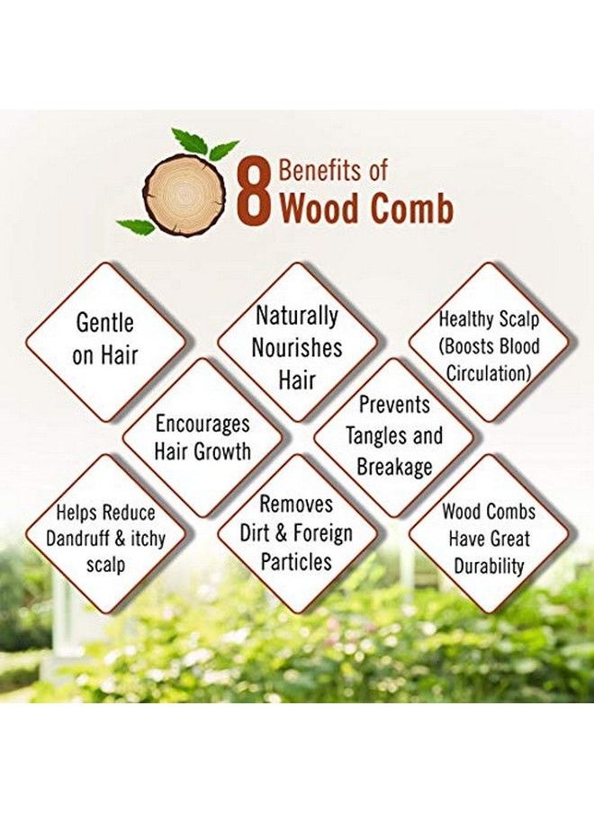 Keya Seth Aromatherapy Neem Wooden Comb Wide Tooth for Hair Growth for Men & Women All Purpose Small Size.  - Image 5