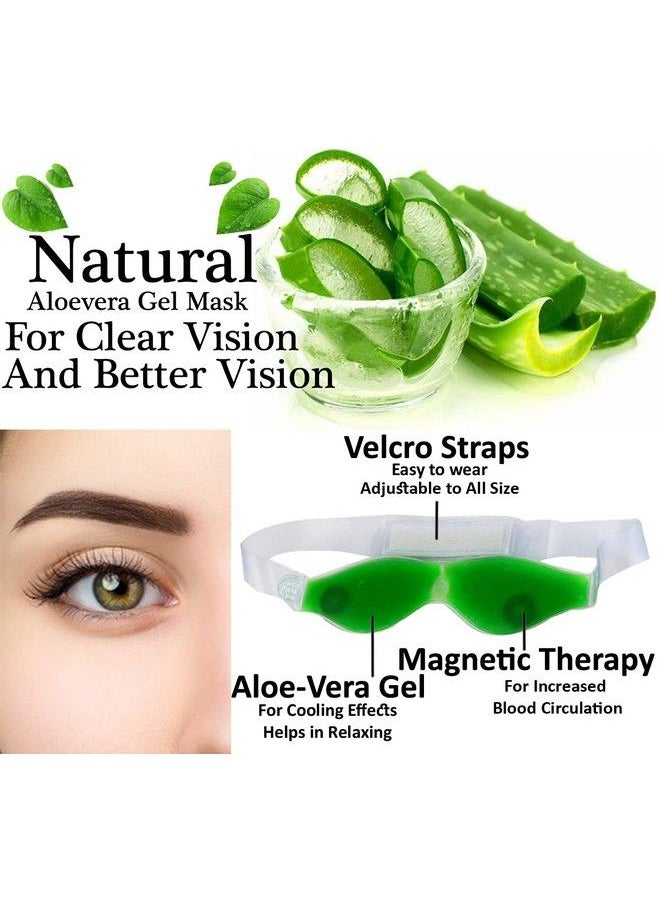 Kostech - Magnetic Cooling Aloevera Gel Eye Mask For Relaxing Stress Pack Of 3 - Image 1