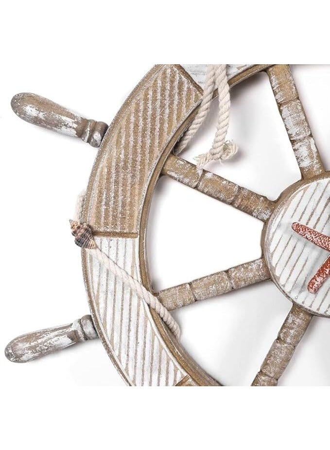Nautical Welcome Wheel Decor - Image 3