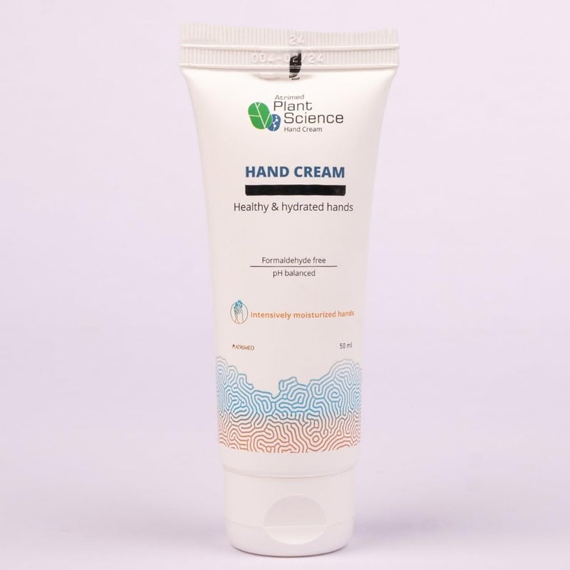 Atrimed Plant Science Hand Cream Enriched with Shea Butter Narikela Padmaka For Dry Dehydrated Soft Healthy Hands 50ml Pack of 1 - Image 1