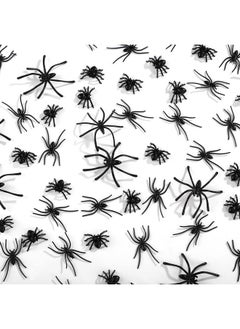 Civaner 3 Sizes 120 Pieces Plastic Spiders Small Plastic Spiders Fake Tiny Spiders Terror Prank Props For Home And Party Decorations, 2 X 1.8 Inch, 1.5 X 0.8 Inch, 0.9 X 0.6 Inch  - Image 1
