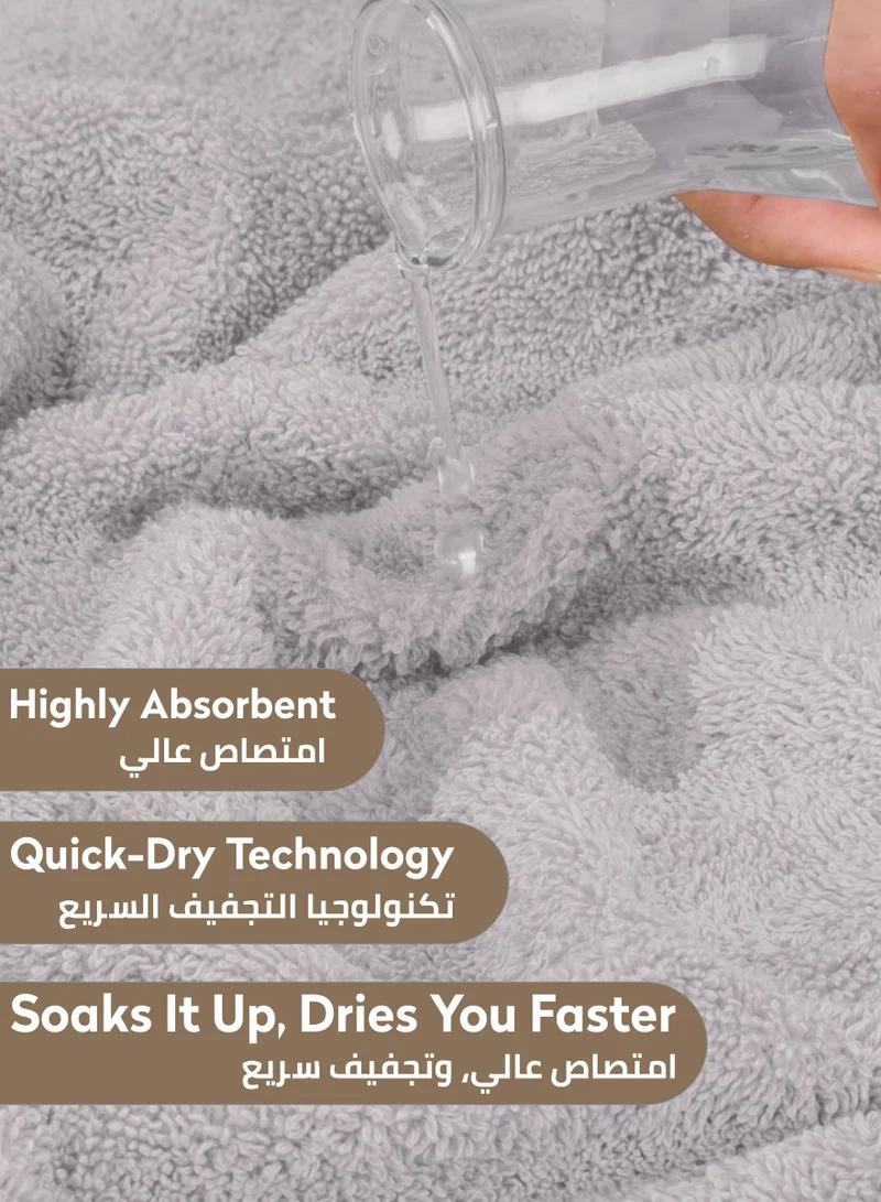 Donetella Premium 100 % Combed Cotton 1-Pcs Bath Towel(70 X 140 CM) 600 GSM Large Towel, Highly Absorbent, Quick Dry,Best Towel for Bathroom, Spa And Hotel,Light Grey
