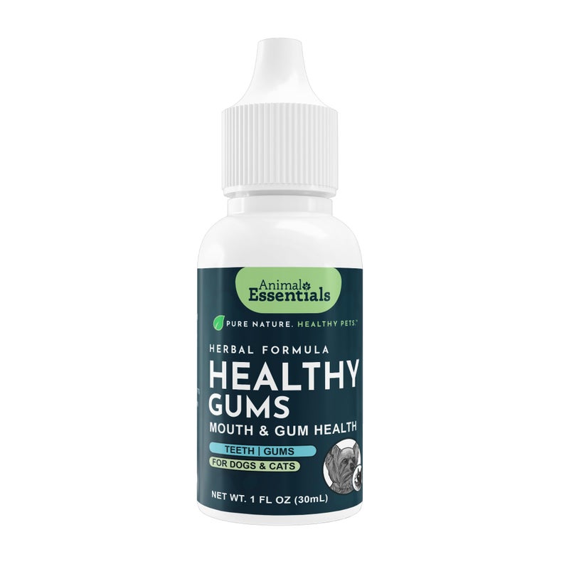 Animal Essentials Healthy Gums for Dogs & Cats - Dental Care, Mouth & Gum Support, Dental Drops, All Natural Pet Supplement, Oral Care - 1 Fl Oz - Image 1