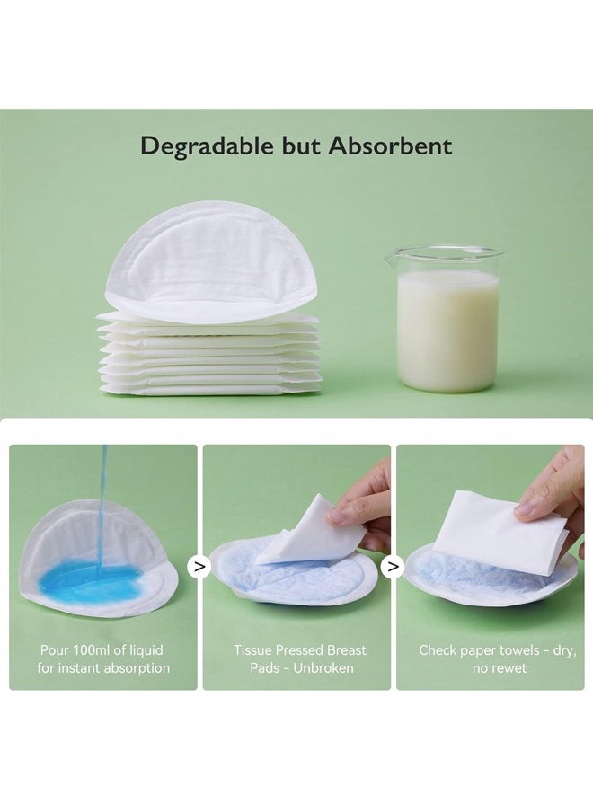 Ultra-Breathable Nursing Pads Disposable Ultra-Thin, Super Absorbent Breast Pads for Leaking Milk, Soft and Stay Dry Breastfeeding Pads Portable, Breathable Nipple Pads Individually Wrapped 100 Count