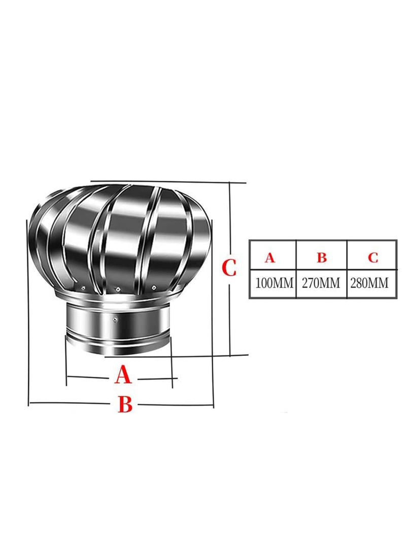 Generic Stainless Steel Rotating Chimney Cap Rotating Chimney Cap Protection Anti-fall Rotating Chimney Cap  - Image 3