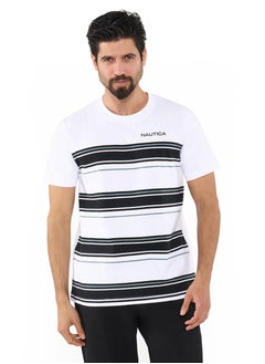 NAUTICA Striped Regular Fit Premium Cotton Crew Neck T-shirt  - Image 1