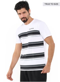 NAUTICA Striped Regular Fit Premium Cotton Crew Neck T-shirt  - Image 2