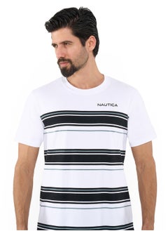 NAUTICA Striped Regular Fit Premium Cotton Crew Neck T-shirt  - Image 5