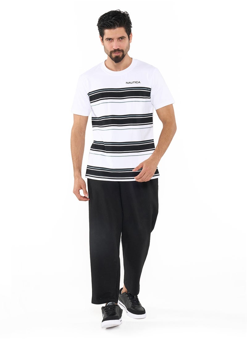NAUTICA Striped Regular Fit Premium Cotton Crew Neck T-shirt  - Image 4
