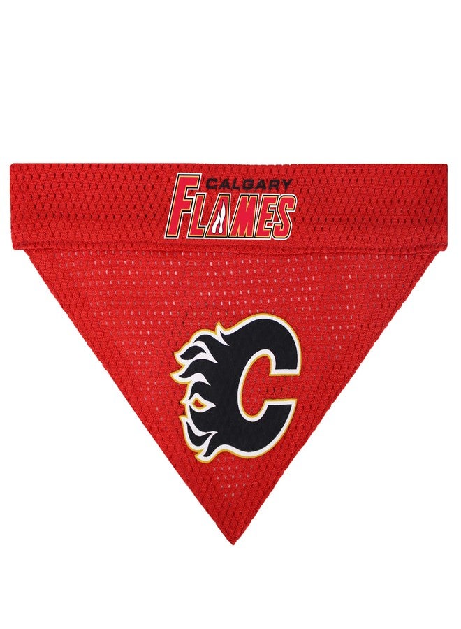 Pets First NHL Calgary Flames BANDANA for DOGS & CATS, Small/Medium. - Cute & Stylish Bandana! The Perfect HOCKEY FAN Scarf Bandana, great for Birthdays or any Party! - Image 2