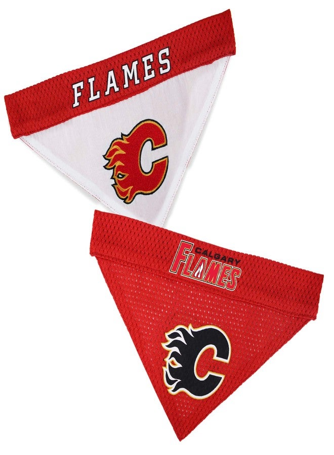 Pets First NHL Calgary Flames BANDANA for DOGS & CATS, Small/Medium. - Cute & Stylish Bandana! The Perfect HOCKEY FAN Scarf Bandana, great for Birthdays or any Party! - Image 1