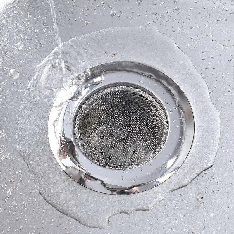 WILDMAKER Rust-Proof Premium Kitchen Sink Strainer with Fine Mesh | Sink Drain Strainer for Kitchen, Utility Sinks & Bathroom Prevents Food Wastage & Hair Clogs | (1, Round) - Image 5