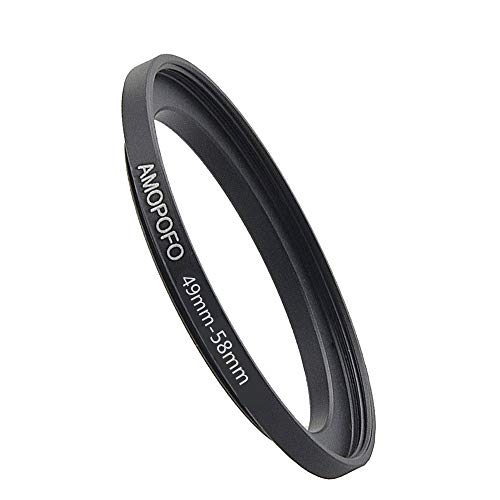 Amopofo Metal Step Up Ring Adapter 49mm to 58mm Step-Up Lens Adapter Ring for Filters,Made of CNC Machined Space Aluminum with Matte Black Electroplated Finish - Image 2