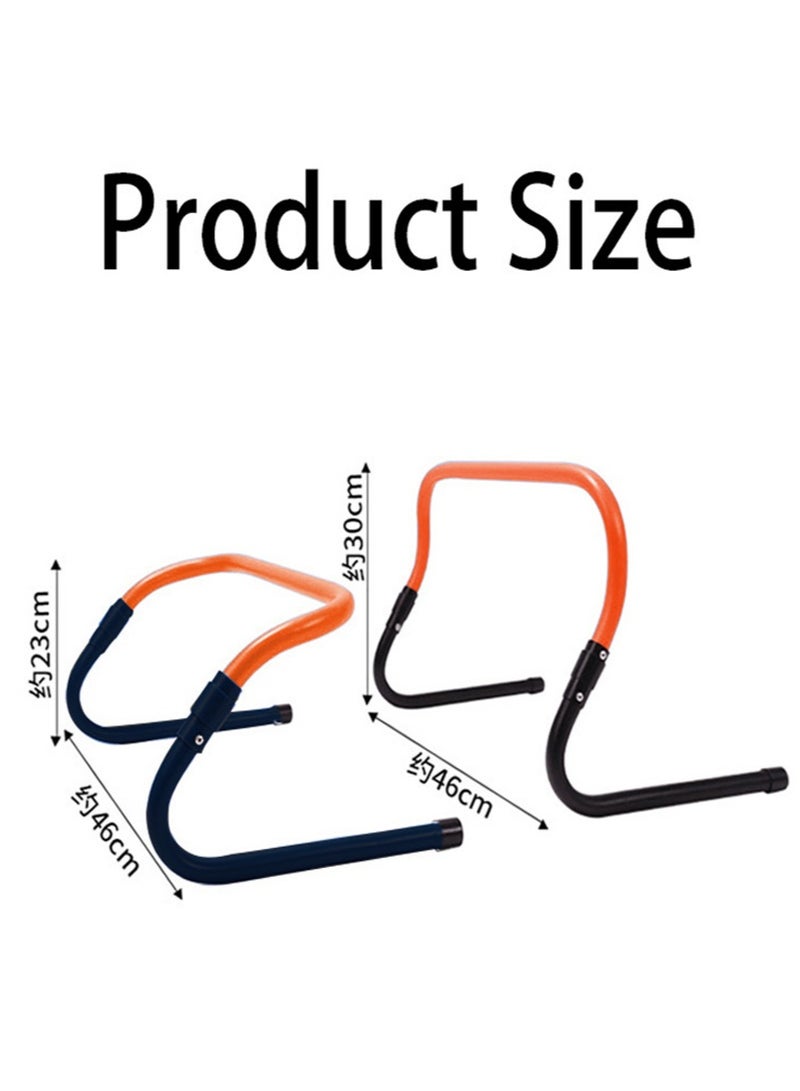 Aikanbo 5 Piece Agility Training Hurdles Set，Adjustable Height，with Hurdle Straps，Speed and Agility Training Equipment for Hurdles Training，Suitable for Athletes，Football，Basketball，Rugby，Baseball，Tennis and Other Sports（Black Orange） - Image 2