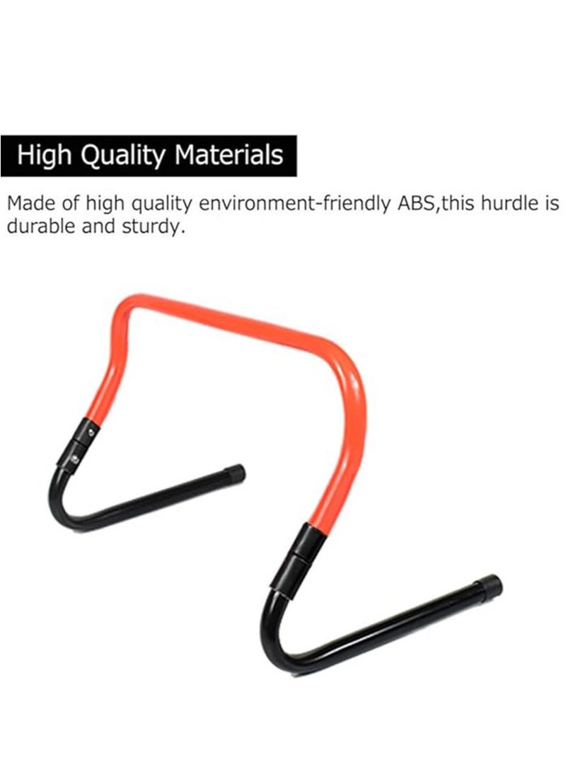 Aikanbo 5 Piece Agility Training Hurdles Set，Adjustable Height，with Hurdle Straps，Speed and Agility Training Equipment for Hurdles Training，Suitable for Athletes，Football，Basketball，Rugby，Baseball，Tennis and Other Sports（Black Orange） - Image 3