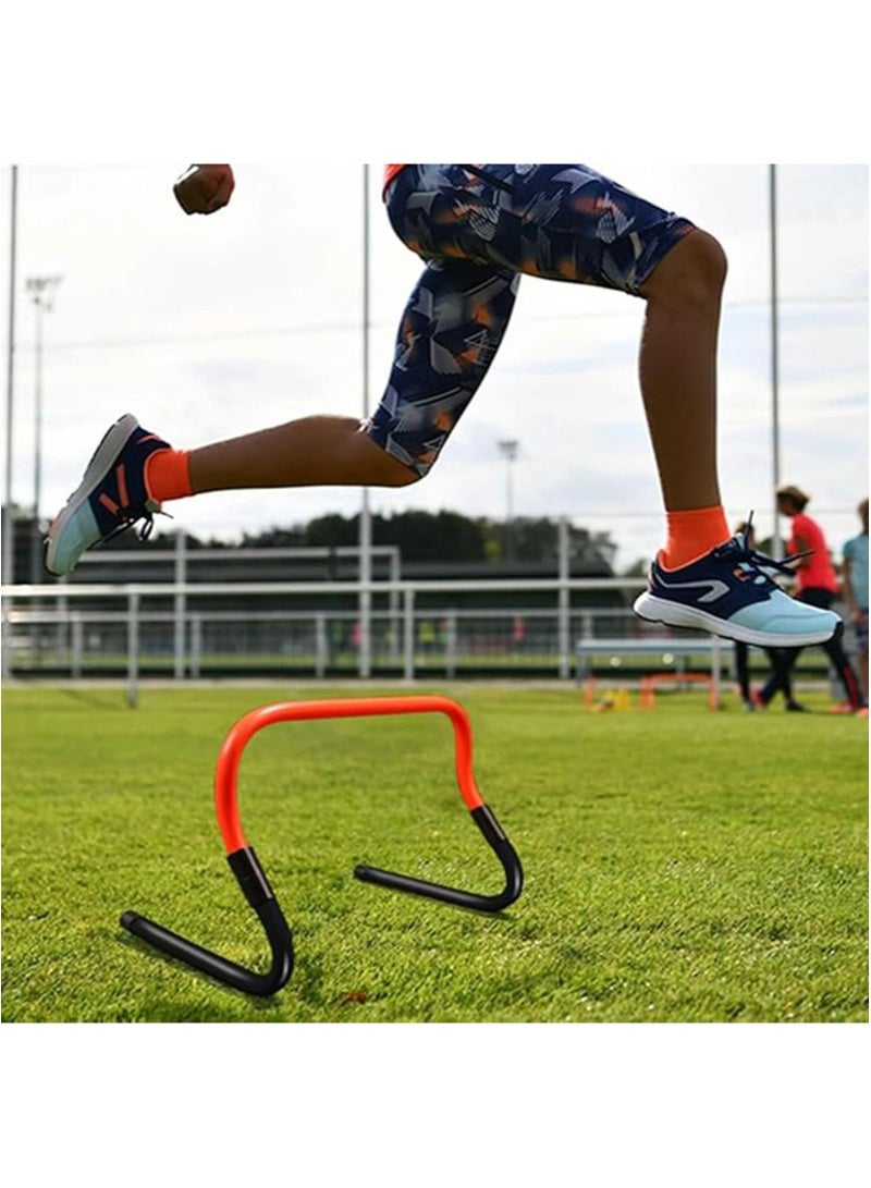 Aikanbo 5 Piece Agility Training Hurdles Set，Adjustable Height，with Hurdle Straps，Speed and Agility Training Equipment for Hurdles Training，Suitable for Athletes，Football，Basketball，Rugby，Baseball，Tennis and Other Sports（Black Orange） - Image 5