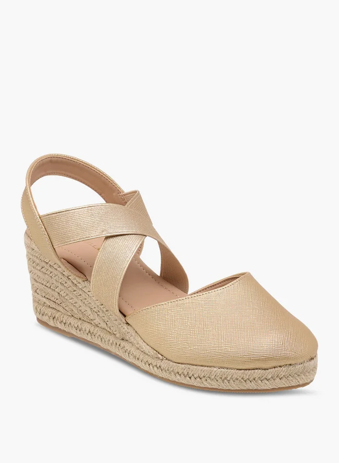 فلورا بيلا من شو إكسبرس Women's Textured Wedge Heel Shoes with Elasticated Strap