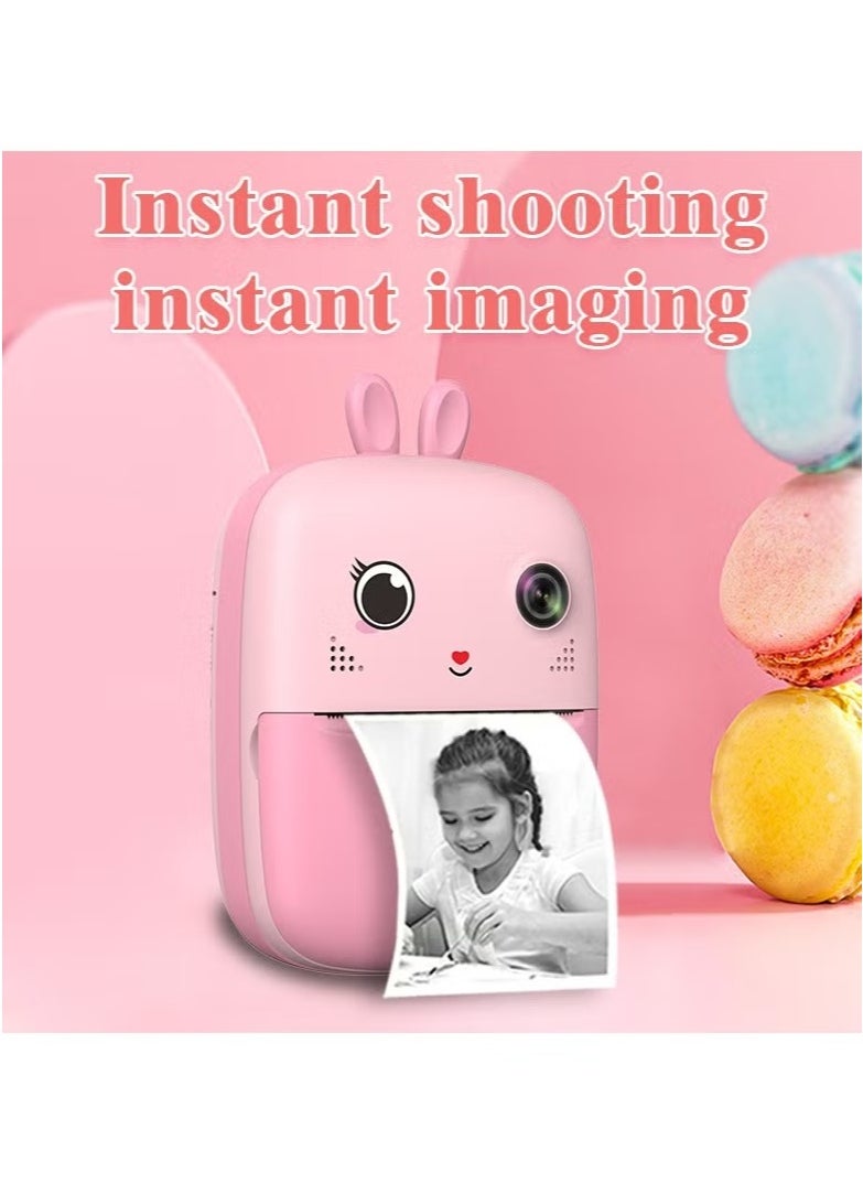Instant Camera for Kids, Mini Thermal Printing Camera, No Ink Required, 1080P Dual Kid Camera,1080P HD Video, 32G TF Card, 2.4 Inch IPS LCD Screen, Built-in 1800mAh Battery, Birthday Festival Gift for Kids  - Image 4