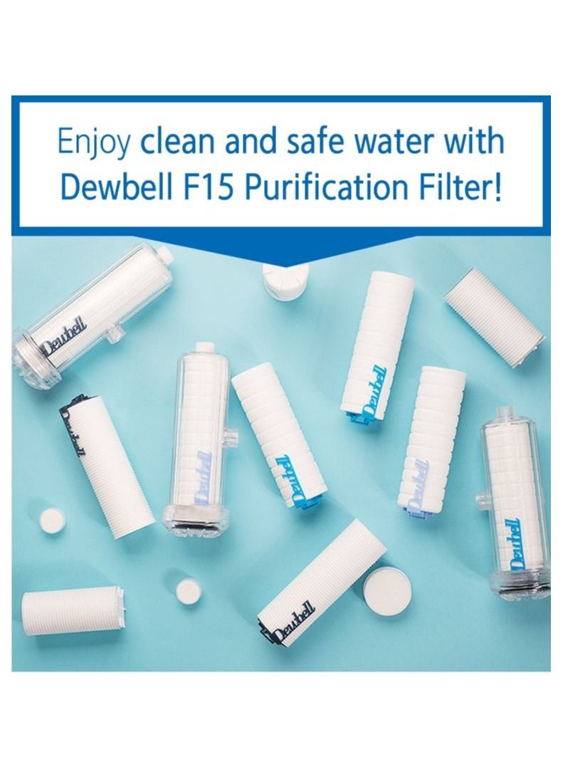Dewbell - [DEWBELL] F15 Water Filter system for SHOWER (ECONOMY TYPE) / Water Filter/Removes rust and Harmful substances | Made in Korea - Image 1