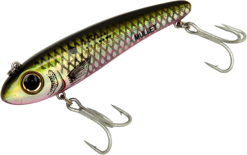 BOMBER Lures Mullet Slow-Sinking Twitch / Walking Saltwater Fishing Lure - Excellent for Speckled Trout, Redfish, Stripers and More, 3 1/2 Inch, 5/8 Ounce - Image 1