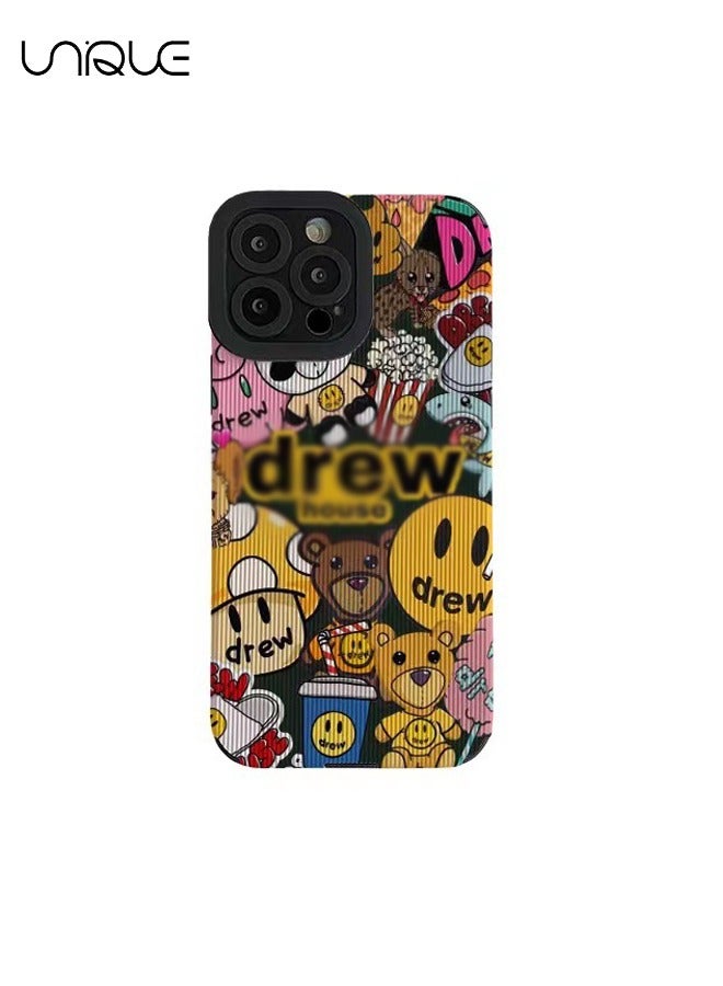 Unique Compatible with iPhone 15 Pro Max Cases, Patterned Graffiti Phone Cases, Silicone Phone Cases - Stylish and handsome phone cases - Durable Drop Protection