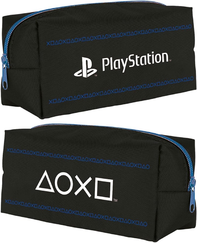 Pyramid Playstation Zip Up Pencil Case (Pinstripe Dark Design) - Official Merchandise