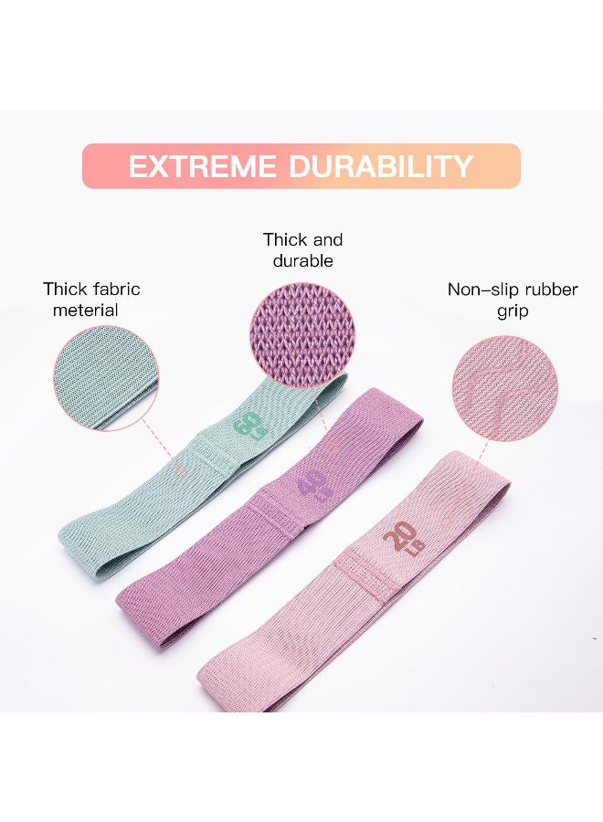ZERIFAM Resistance Bands for Exercise, 4PCS Bands Set, Fabric Exercise Band for Women and Men Legs, Stretch Bands for Pilates, Yoga Starter Set, For Home, Sports, Working Out - Image 5