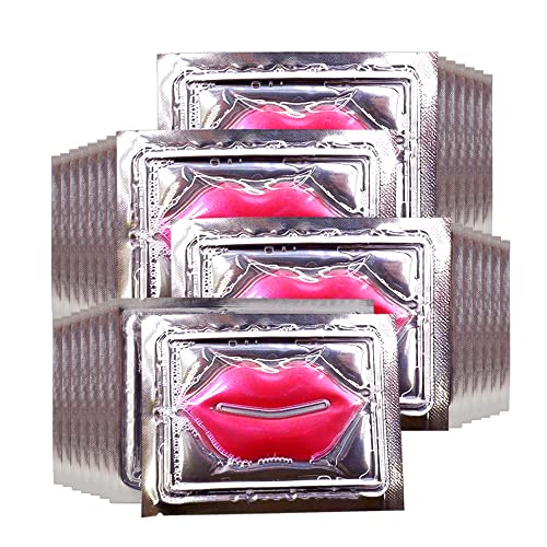 Jakuva 30 pack Pink Collagen Crystal Lip Masks Lip Plumper Masks Gel Patch Lip Masks Moisturizing Lip Remove Dead Skin Anti Chapped & Anti-Aging(Pink 2） - Image 1