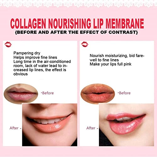 Jakuva 30 pack Pink Collagen Crystal Lip Masks Lip Plumper Masks Gel Patch Lip Masks Moisturizing Lip Remove Dead Skin Anti Chapped & Anti-Aging(Pink 2） - Image 5