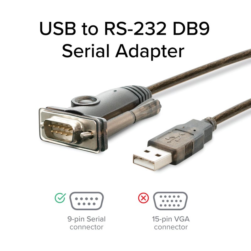 Plugable USB to Serial Adapter Compatible with Windows, Mac, Linux (RS-232/DB9 DTE Male Connector, Prolific PL2303GT Chipset) - Image 3