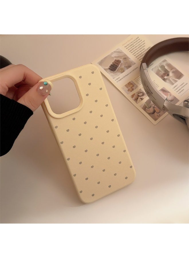 NIBEMINENT Loving Kisses Protective TPU Case Cover For iPhone 16 Pro, Creamy Yellow