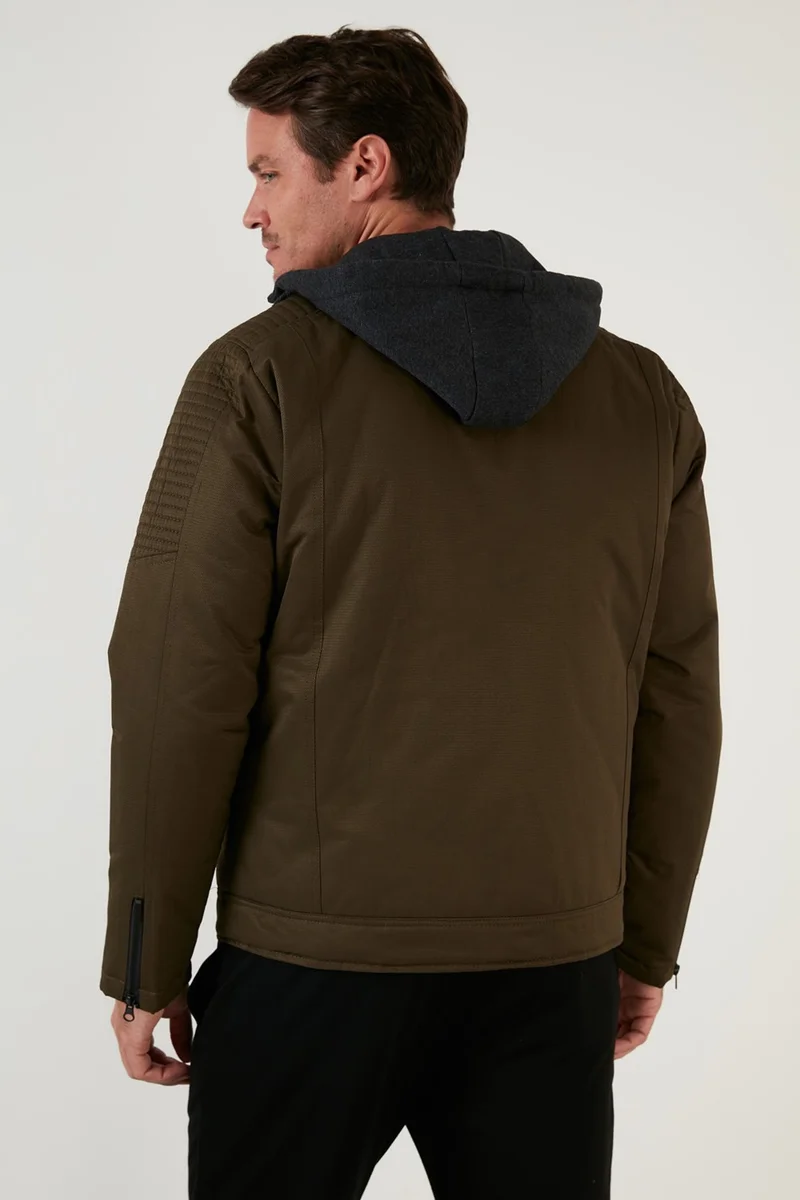 Buratti Slim Fit Plush Lined Removable Hooded Coat Men's COAT 5855031