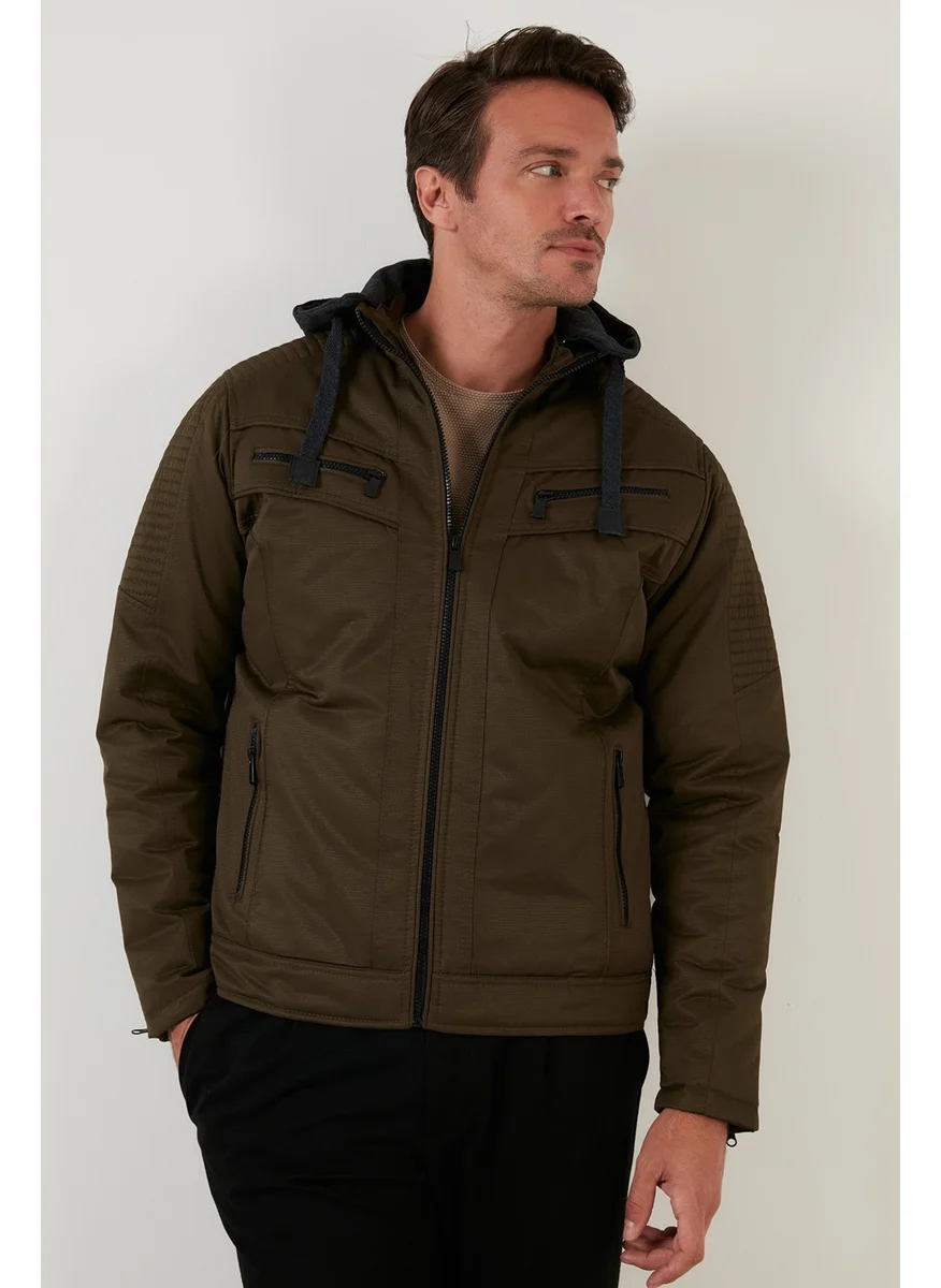Buratti Slim Fit Plush Lined Removable Hooded Coat Men's COAT 5855031