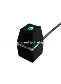 Desktop Computer Switch Extension Cable Internet Cafe Computer Startup Compact Button-Color:Black Shell Green 4 M Line