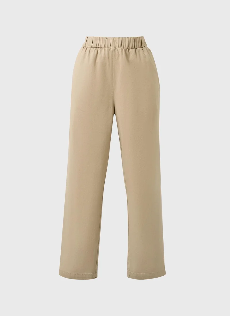 Matalan Beige Camel Pull On Tapered Trousers for Women | Best Price UAE