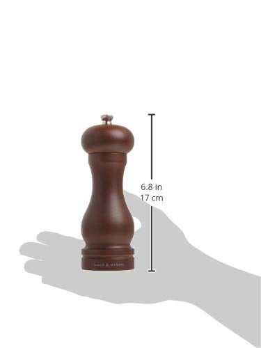 COLE & MASON Capstan Wood Salt Grinder - Wooden Mill Includes Precision Mechanism, 6.5 inch - Image 3