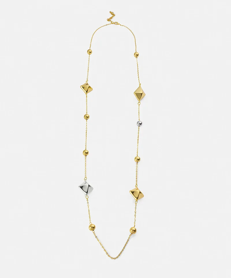 ابيكول Combined Two-Tone Necklace