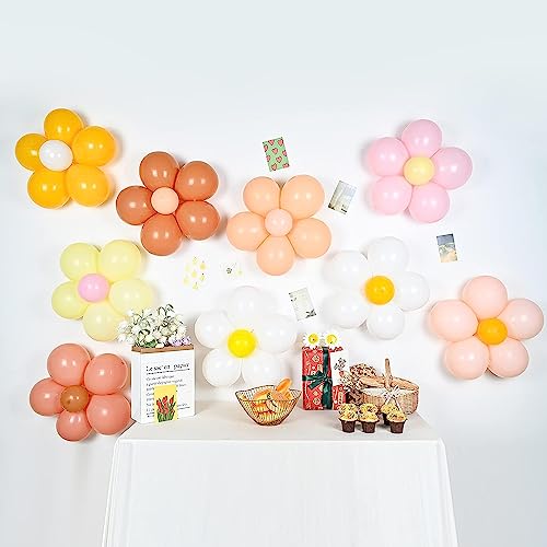 TOYXE Rubber Daisy Flower Balloons DIY Kit Party Decorations For Birthday Baby Shower Wedding Anniversary Set Of 104 Pcs, Multi - Image 5
