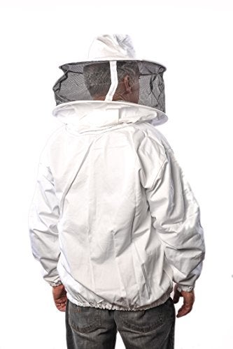 FOREST BEEKEEPING SUPPLY –Premium Breathable Cotton Jacket with Round Veil, Professional Beekeeper Jacket YKK Brass Zippers - XL - Image 3