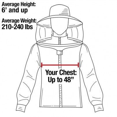 FOREST BEEKEEPING SUPPLY –Premium Breathable Cotton Jacket with Round Veil, Professional Beekeeper Jacket YKK Brass Zippers - XL - Image 5