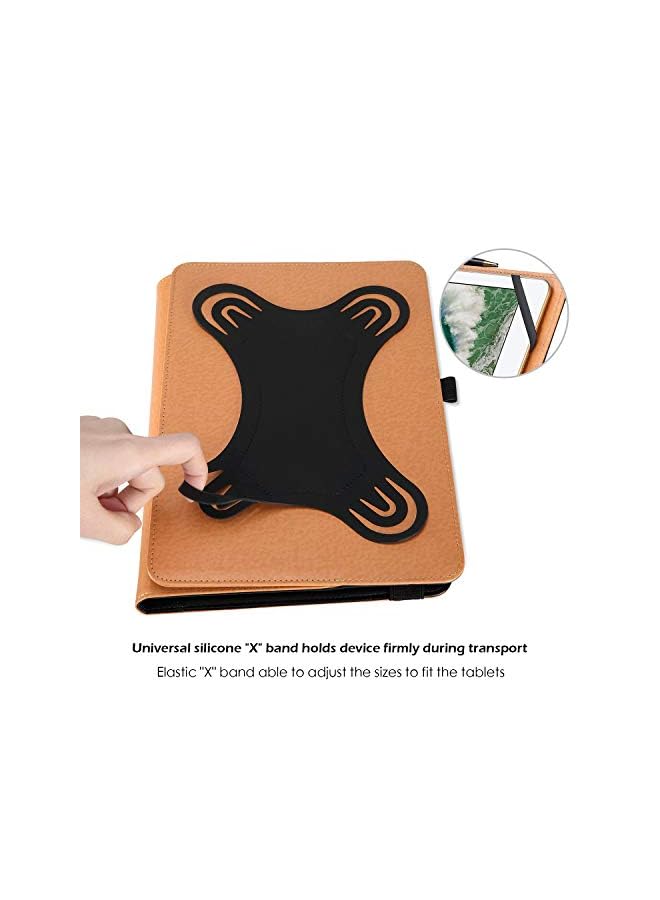 Procases Universal Case for 9-10 inch Tablet, Stand Folio Universal Tablet Case Protective Cover for 9" 10.1" Touchscreen Tablet, with Adjustable Fixing Band and Multiple Viewing Angles – Black - Image 2