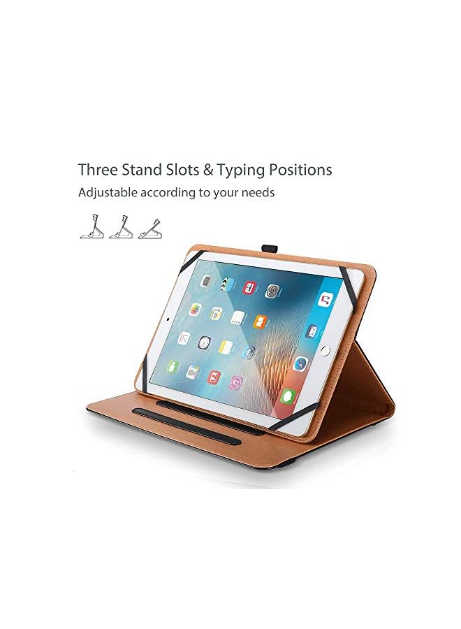 Procases Universal Case for 9-10 inch Tablet, Stand Folio Universal Tablet Case Protective Cover for 9" 10.1" Touchscreen Tablet, with Adjustable Fixing Band and Multiple Viewing Angles – Black - Image 3