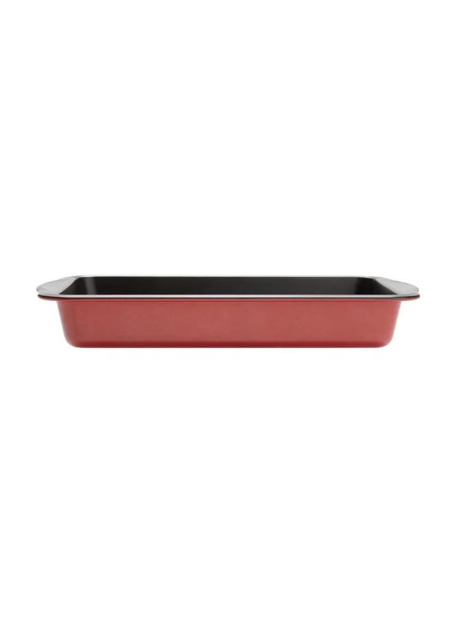 برستيج Prestige New Disney Bake with Mickey Mouse Roasting Tin Non Stick - Deep Large Baking Tray 9x13 Inch, Carbon Steel Bakeware, Red & Black