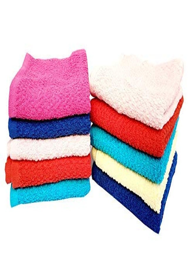 Space Fly Fresh Loom 400 GSM, Big Size 100% Cotton Face Hanky, Face Towel, Handkerchiefs (Multi Color_5 Pieces_12X12 inch) - Image 2