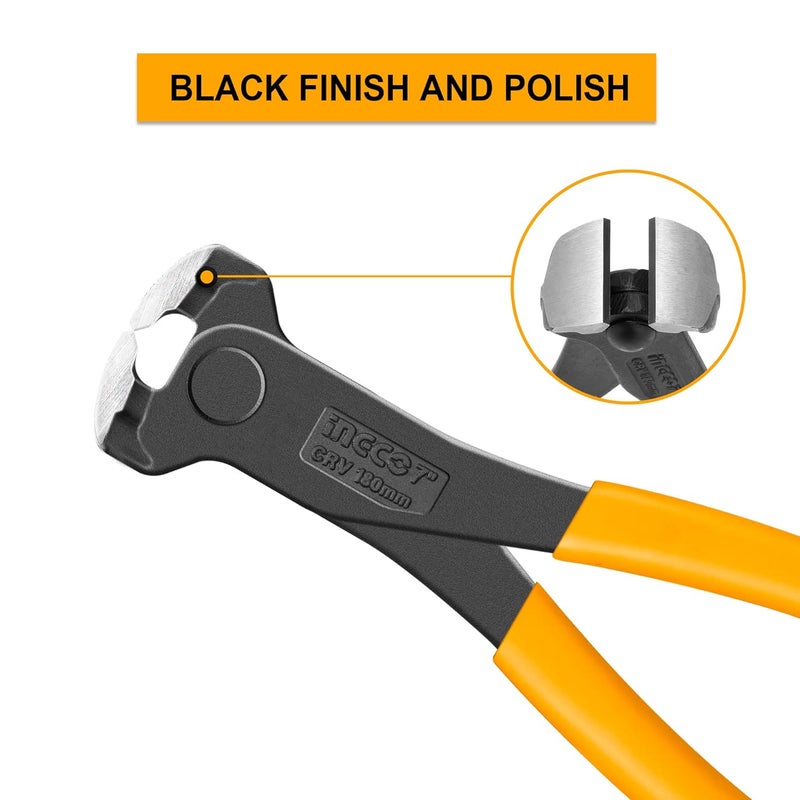 Ingco End Cutting Plier CrV 7180Mm For Removing Nails And Screws For Cutting And Bend The Wire Multicolor - Image 2