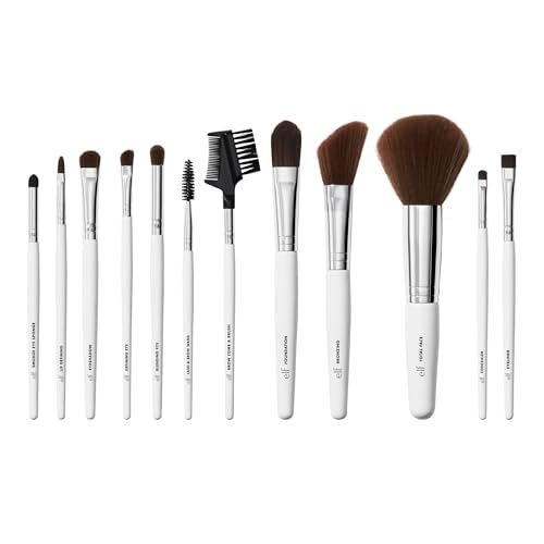 elf Professional Set of 12 Makeup Brushes ProWorthy Makeup Brushes For A Flawless FullFace Application Vegan CrueltyFree