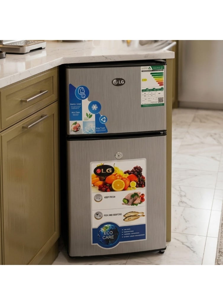 KLG 57 Liters 2-Door Small Refrigerator, 2 Cubic Feet, Silver | KLG-120DR - Image 3